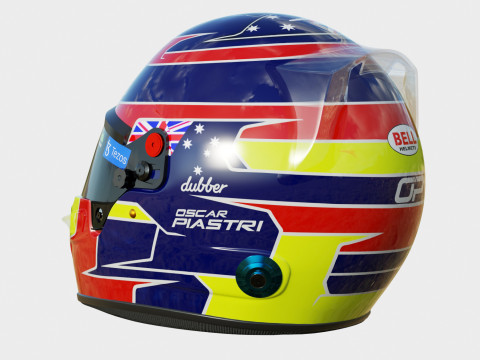 F1 Oscar Piastri Helmet 2023 Model 3D