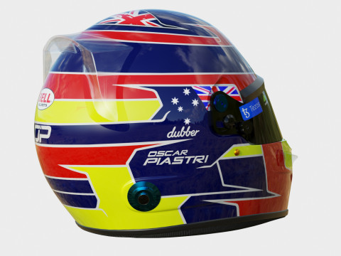 F1 Oscar Piastri Helmet 2023 Model 3D