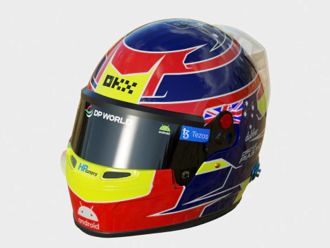 F1 Oscar Piastri Helmet 2023 3D Model