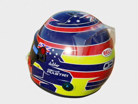 F1 Oscar Piastri Helmet 2023 Model 3D