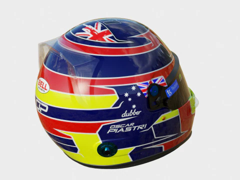F1 Oscar Piastri Helmet 2023 3D Model
