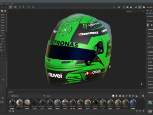 F1 George Russel Helmet 2023 3D Model