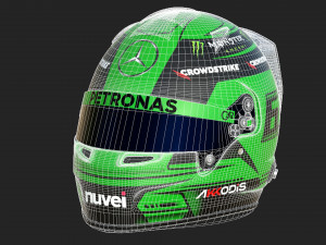 F1 George Russel Helmet 2023 3D Model