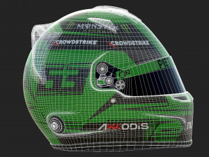 F1 George Russel Helmet 2023 3D Model