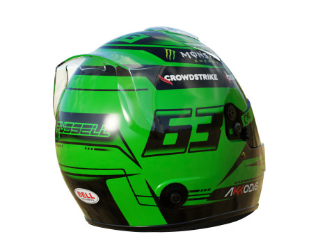 F1 George Russel Helmet 2023 3D Model