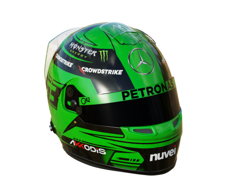 F1 George Russel Helmet 2023 3D Model