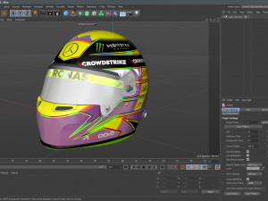 F1 Lewis Hamilton Helmet 2023 3D मॉडल