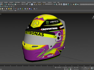 F1 Lewis Hamilton Helmet 2023 3D मॉडल