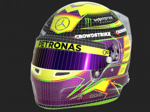 F1 Lewis Hamilton Helmet 2023 3D मॉडल