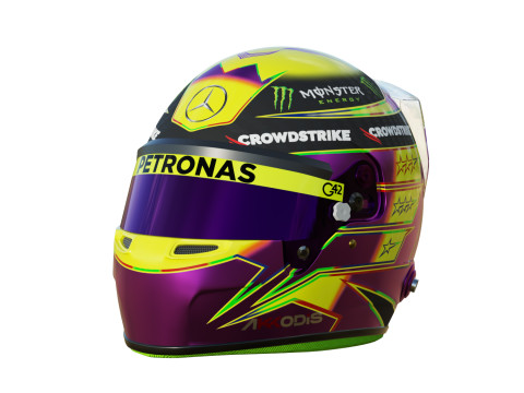 F1 Lewis Hamilton Helmet 2023 3D मॉडल