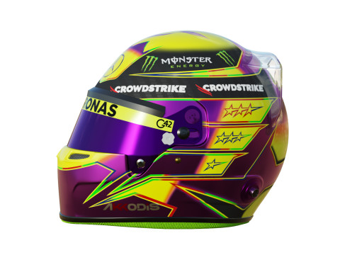 F1 Lewis Hamilton Helmet 2023 3D मॉडल