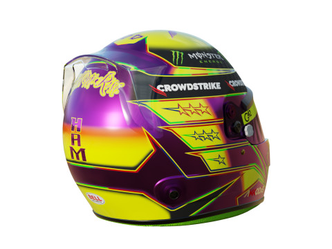 F1 Lewis Hamilton Helmet 2023 3D मॉडल