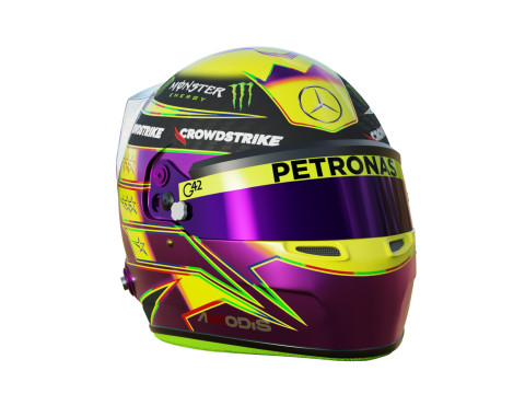 F1 Lewis Hamilton Helmet 2023 3D मॉडल