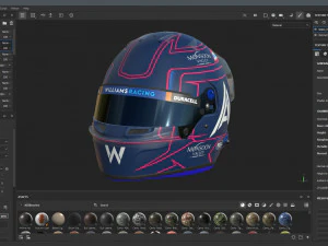 F1 Alex Albon Helmet 2023 3D Model