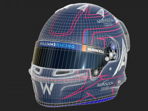 F1 Alex Albon Helmet 2023 3D-Modell