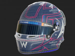 F1 Alex Albon Helmet 2023 3D Model