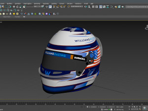 F1 Logan Sargeant Helmet 2023 Modèle 3D
