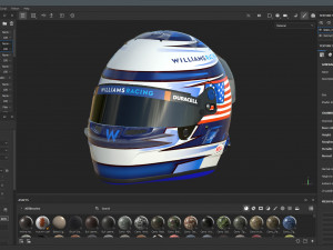 F1 Logan Sargeant Helmet 2023 Modèle 3D