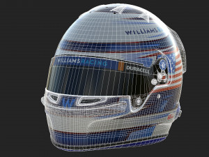 F1 Logan Sargeant Helmet 2023 Modèle 3D