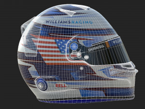 F1 Logan Sargeant Helmet 2023 Modèle 3D