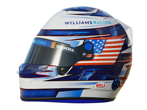 F1 Logan Sargeant Helmet 2023 Modèle 3D