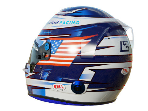 F1 Logan Sargeant Helmet 2023 Modèle 3D