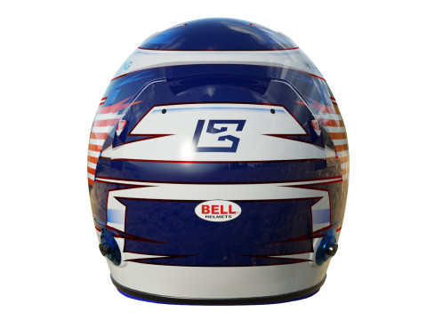 F1 Logan Sargeant Helmet 2023 Modèle 3D
