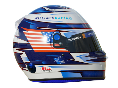 F1 Logan Sargeant Helmet 2023 Modèle 3D
