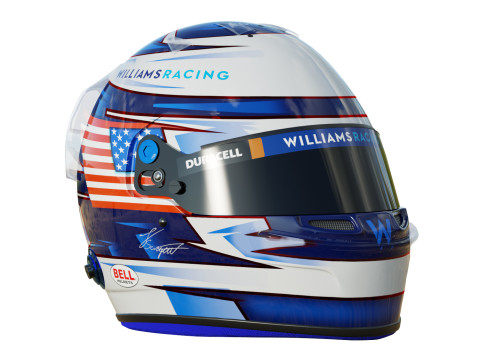 F1 Logan Sargeant Helmet 2023 Modèle 3D