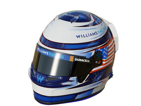 F1 Logan Sargeant Helmet 2023 Modèle 3D