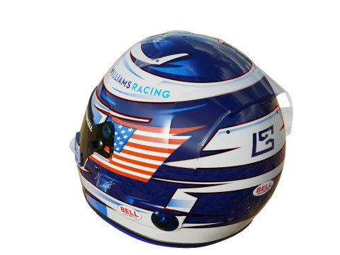 F1 Logan Sargeant Helmet 2023 Modèle 3D