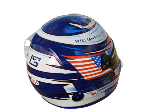F1 Logan Sargeant Helmet 2023 Modèle 3D