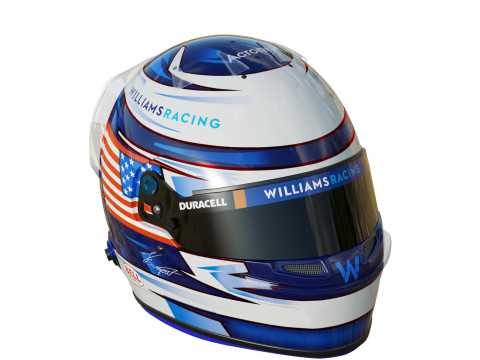 F1 Logan Sargeant Helmet 2023 Modèle 3D