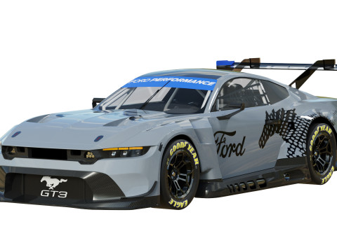 Ford-Mustang GT3 2024 3Dモデル