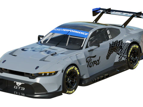 Ford-Mustang GT3 2024 3D Model
