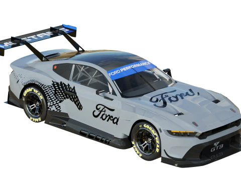 Ford-Mustang GT3 2024 3D Model