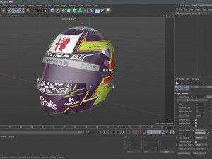 F1 Zhou Guanyu Helmet 2023 Modelo 3D