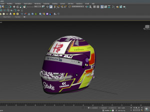 F1 Zhou Guanyu Helmet 2023 Modelo 3D