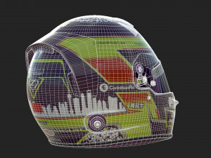 F1 Zhou Guanyu Helmet 2023 Modelo 3D