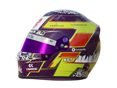 F1 Zhou Guanyu Helmet 2023 Modelo 3D