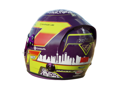 F1 Zhou Guanyu Helmet 2023 Modelo 3D