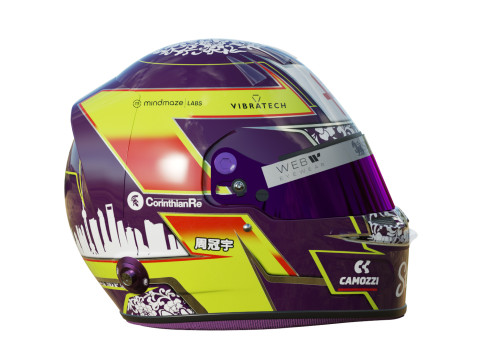 F1 Zhou Guanyu Helmet 2023 Modelo 3D