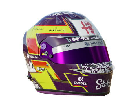 F1 Zhou Guanyu Helmet 2023 Modelo 3D