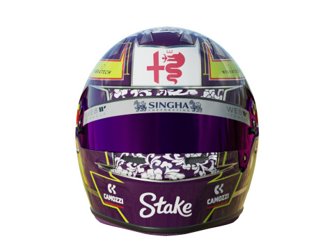 F1 Zhou Guanyu Helmet 2023 Modelo 3D