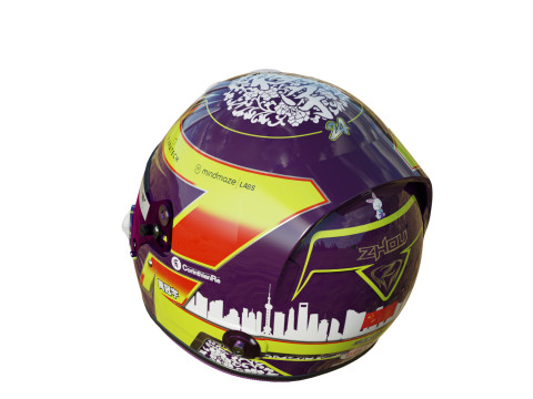 F1 Zhou Guanyu Helmet 2023 Modelo 3D