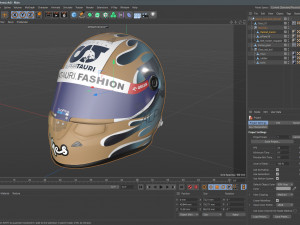 F1 Daniel Riccardo Helmet 2023 3D Model