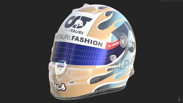 F1 Daniel Riccardo Helmet 2023 3D Model in Sports Equipment 3DExport