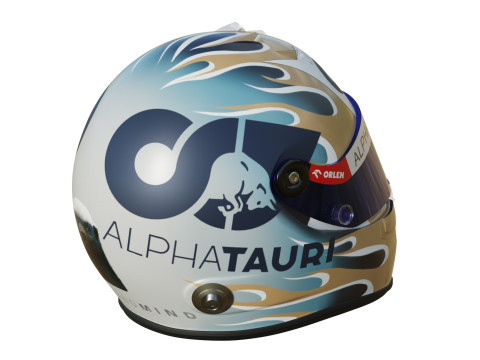 F1 Daniel Riccardo Helmet 2023 3D Model