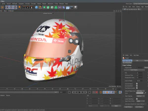 F1 Yuki Tsunoda Helmet 2023 3D Model