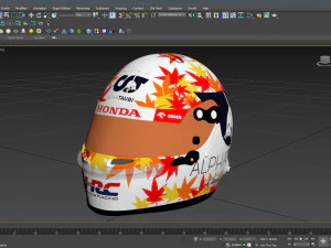 F1 Yuki Tsunoda Helmet 2023 3D Model